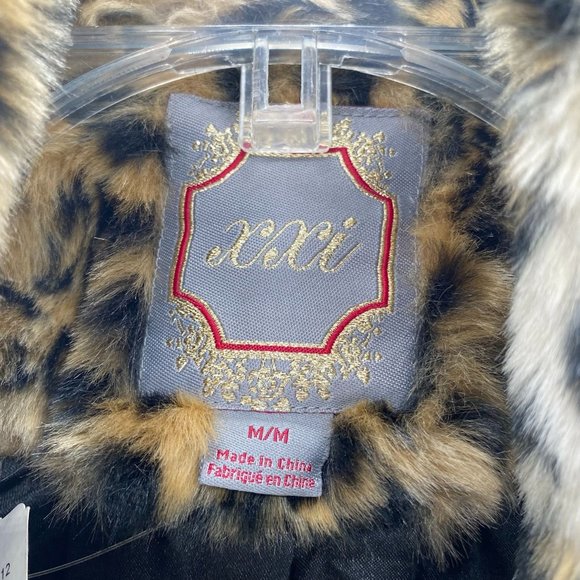 XXI COCKTAIL JACKET LEOPARD-CHEETAH PLUSH FEEL WOMENS MEDIUM - Picture 3 of 5
